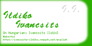 ildiko ivancsits business card